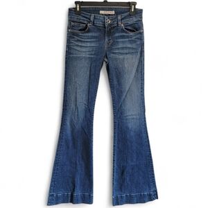 27 Y2K J Brand USA Made Low Rise Flared Boot Cut Mayflower Dark Wash Denim 4